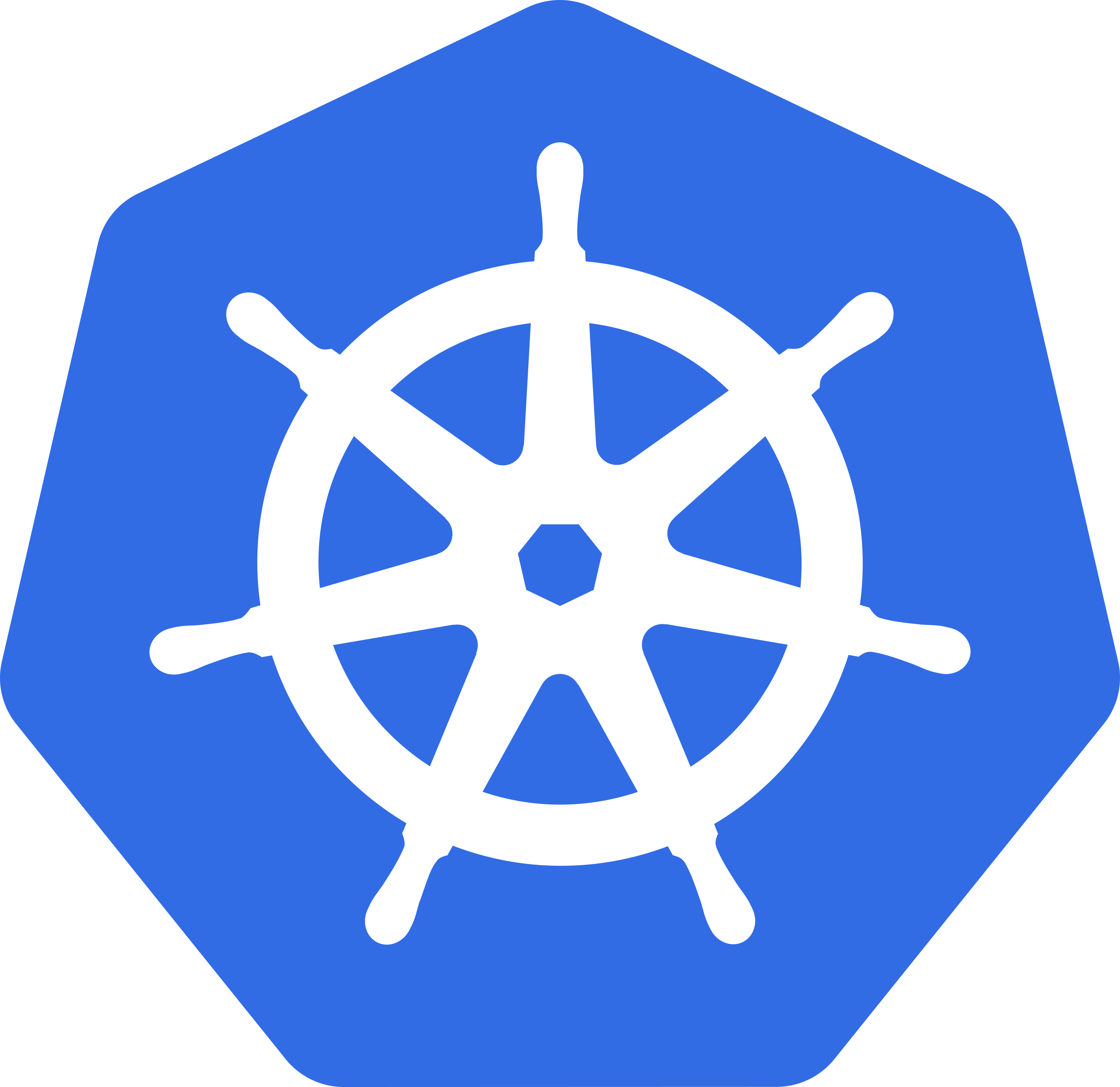Kubernetes container orchestration logo